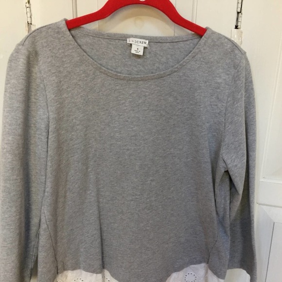 J. by J. Crew Gray Top w/ Eyelet Detail - Picture 4 of 16